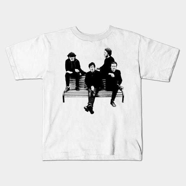 Black and White Retro Kids T-Shirt by tykler